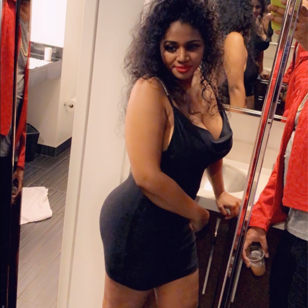 Black mini dress